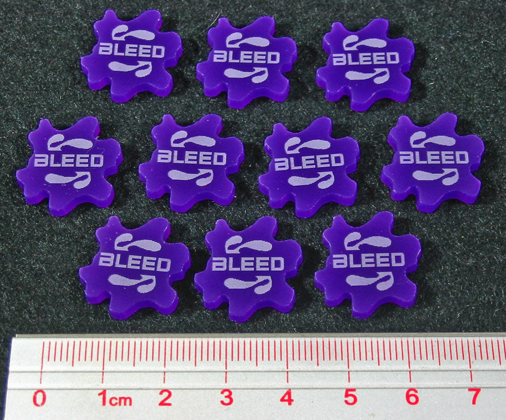 10x Bleed Plastic tokens for Imperial Assault