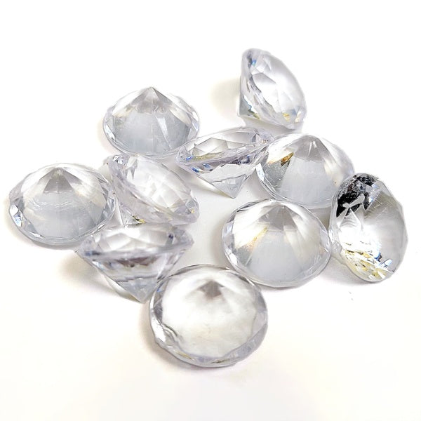 Acrylic Clear Gem Diamond tokens