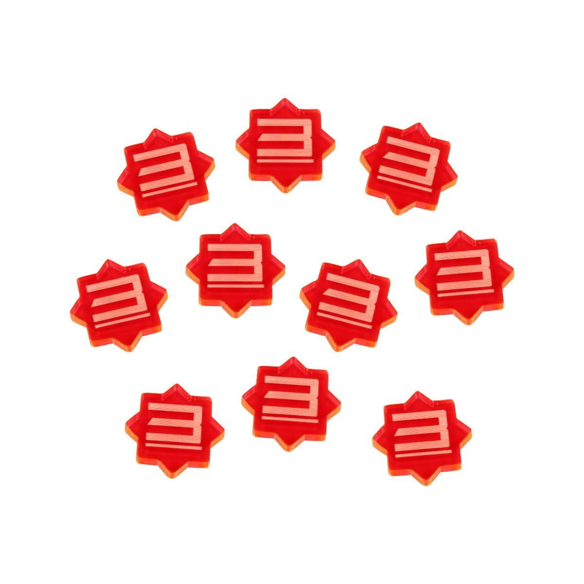 LITKO 3-Damage Tokens Compatible with Forged Key Card Game, Fluorescent Pink (10)