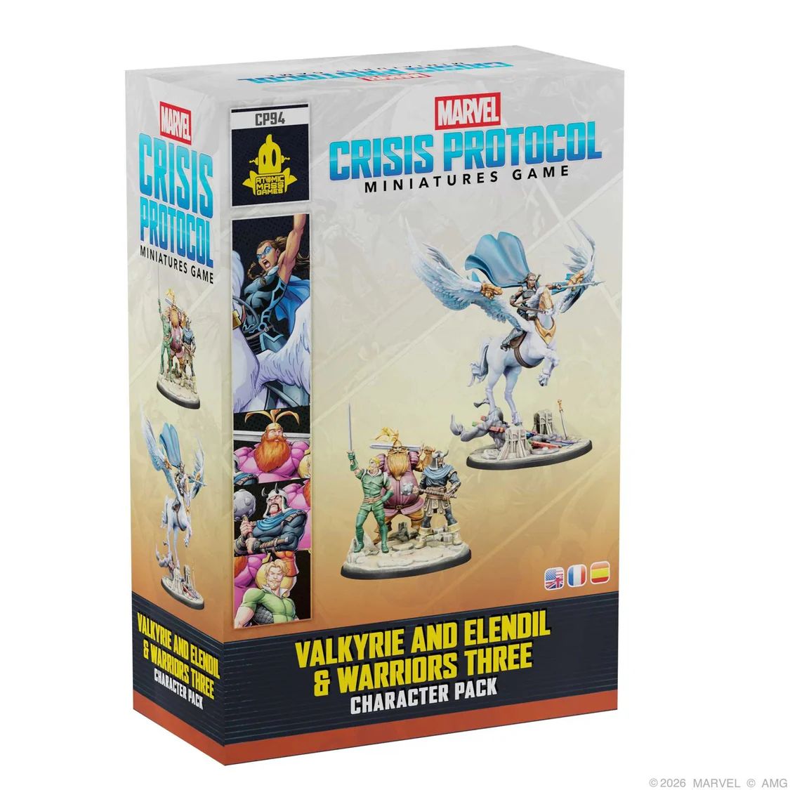 Marvel Crisis Protocol Valkyrie on Aragon and Warriors Three Character Pack