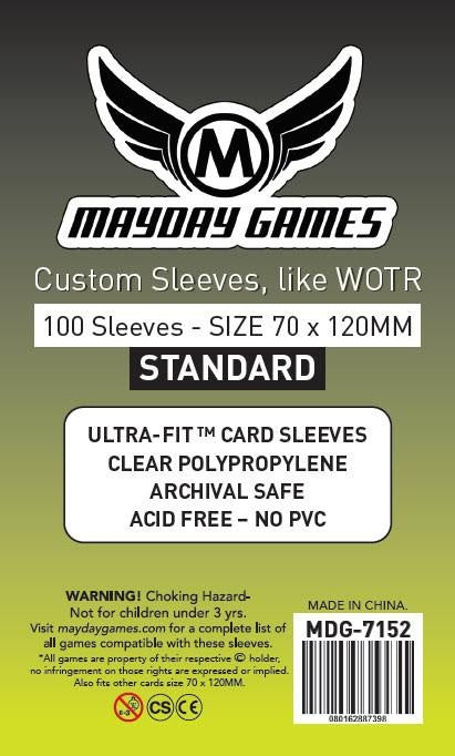 100 Mayday Games Standard Tarot Card Sleeves (70x120mm) MDG7152