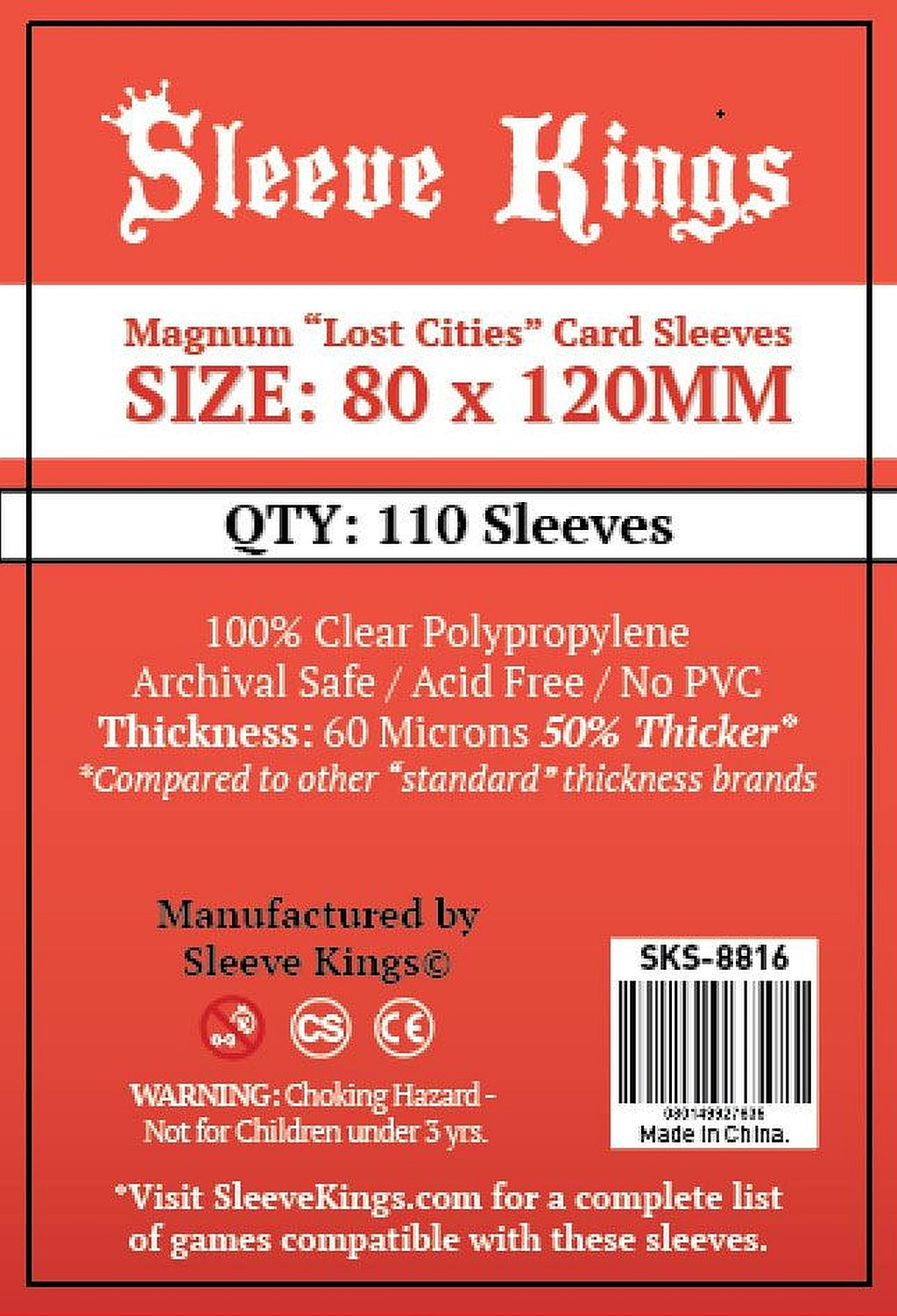 Sleeve Kings Magnum "Dixit" Card Sleeves (80x120mm) - 110 Pack, -SKS-8816
