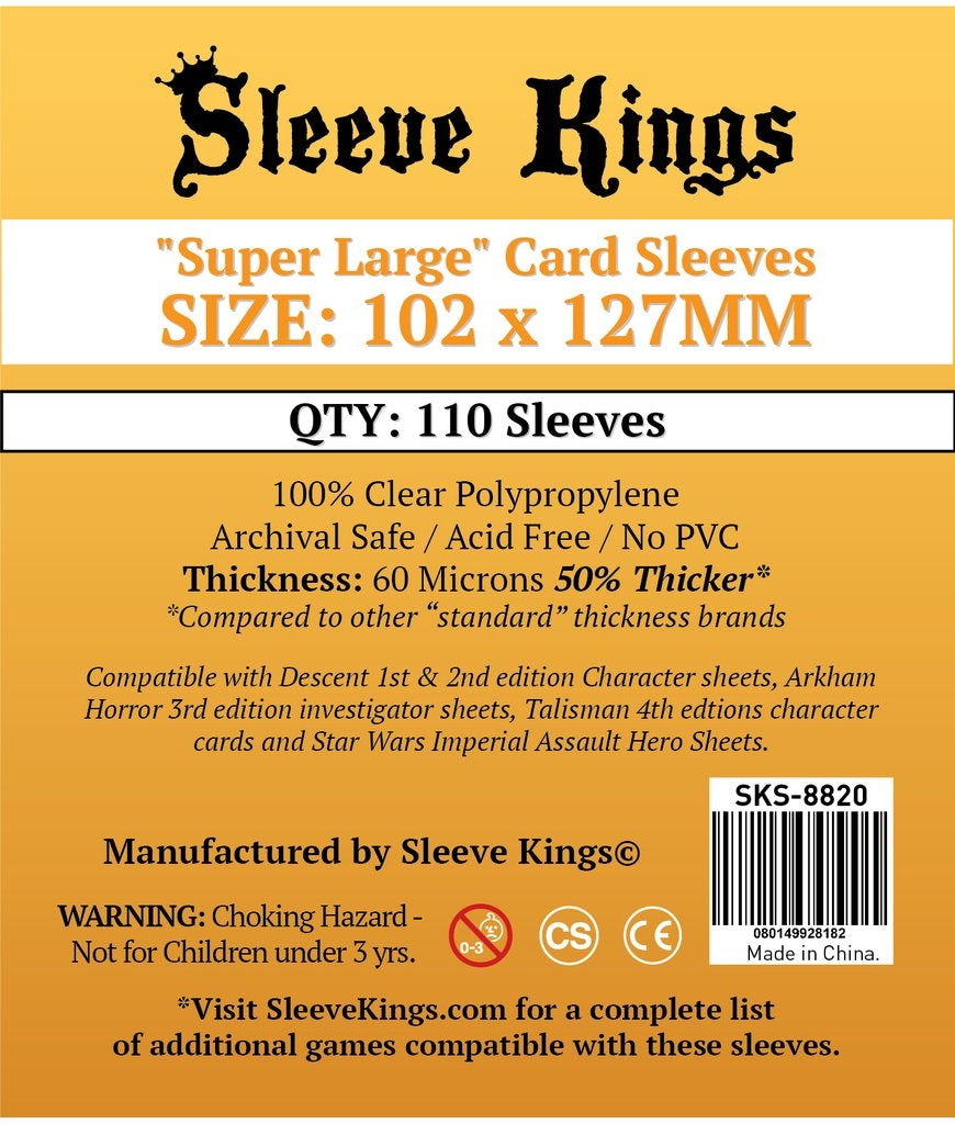 Sleeve Kings Standard "Super Large" Sleeves (102x127mm) -110 Pack, -SKS-8820