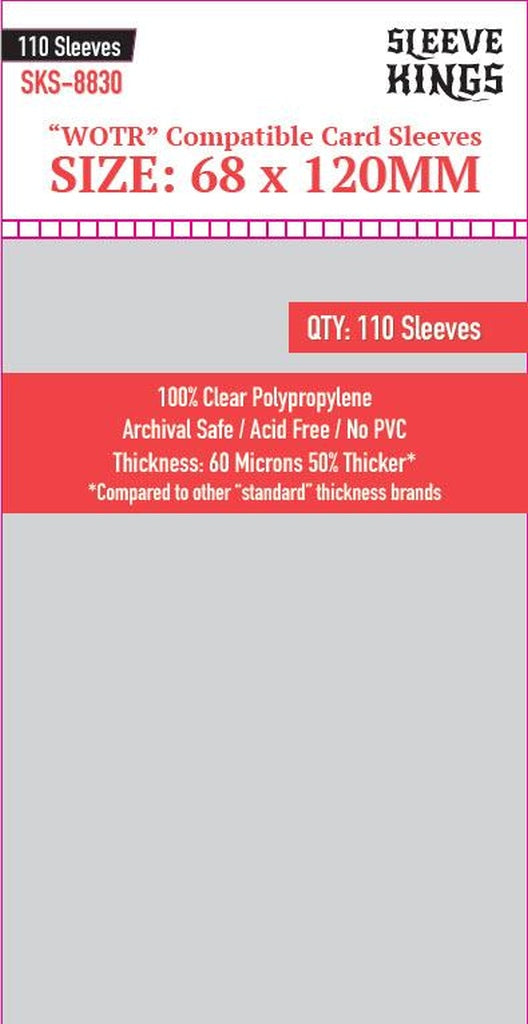 Sleeve Kings Standard "WOTR Perfect Compatible" Sleeves (68x120mm) - 110 Pack, SKS-8830