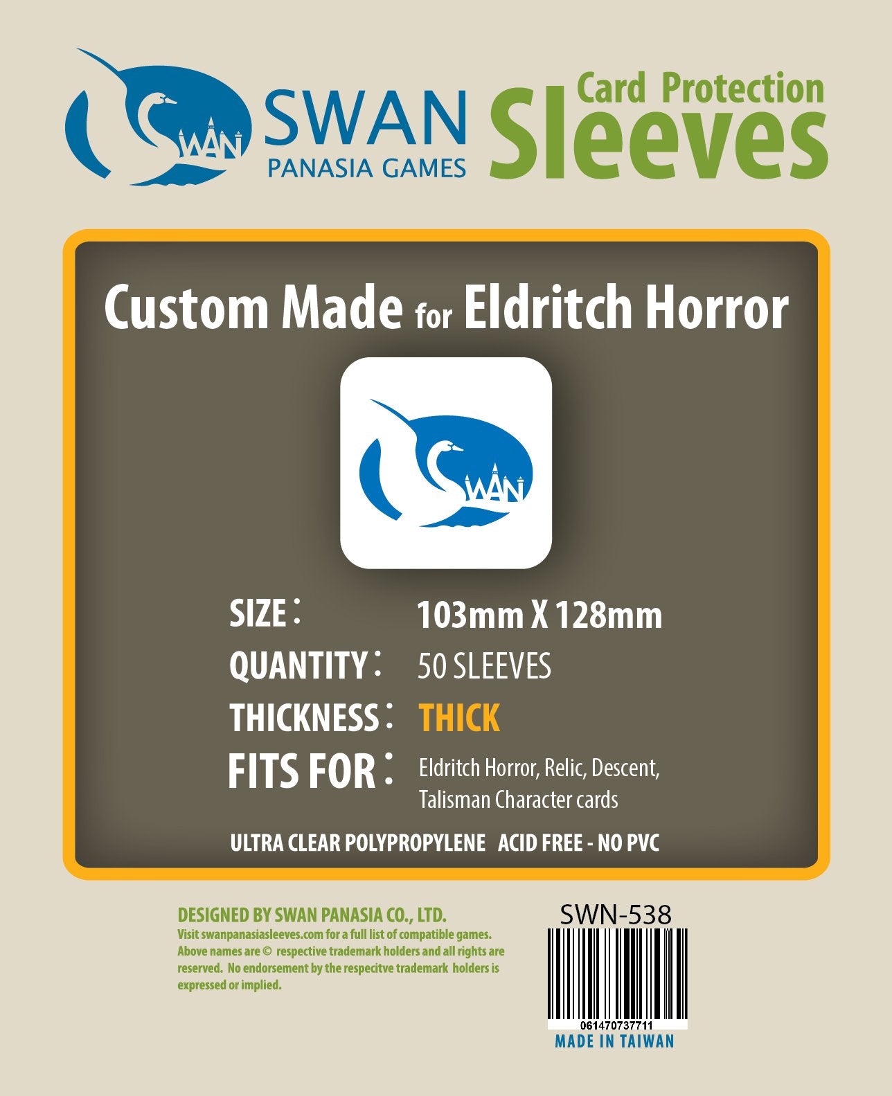 Swan Premium Card Sleeves: 103x128 mm Talisman 50 per pack