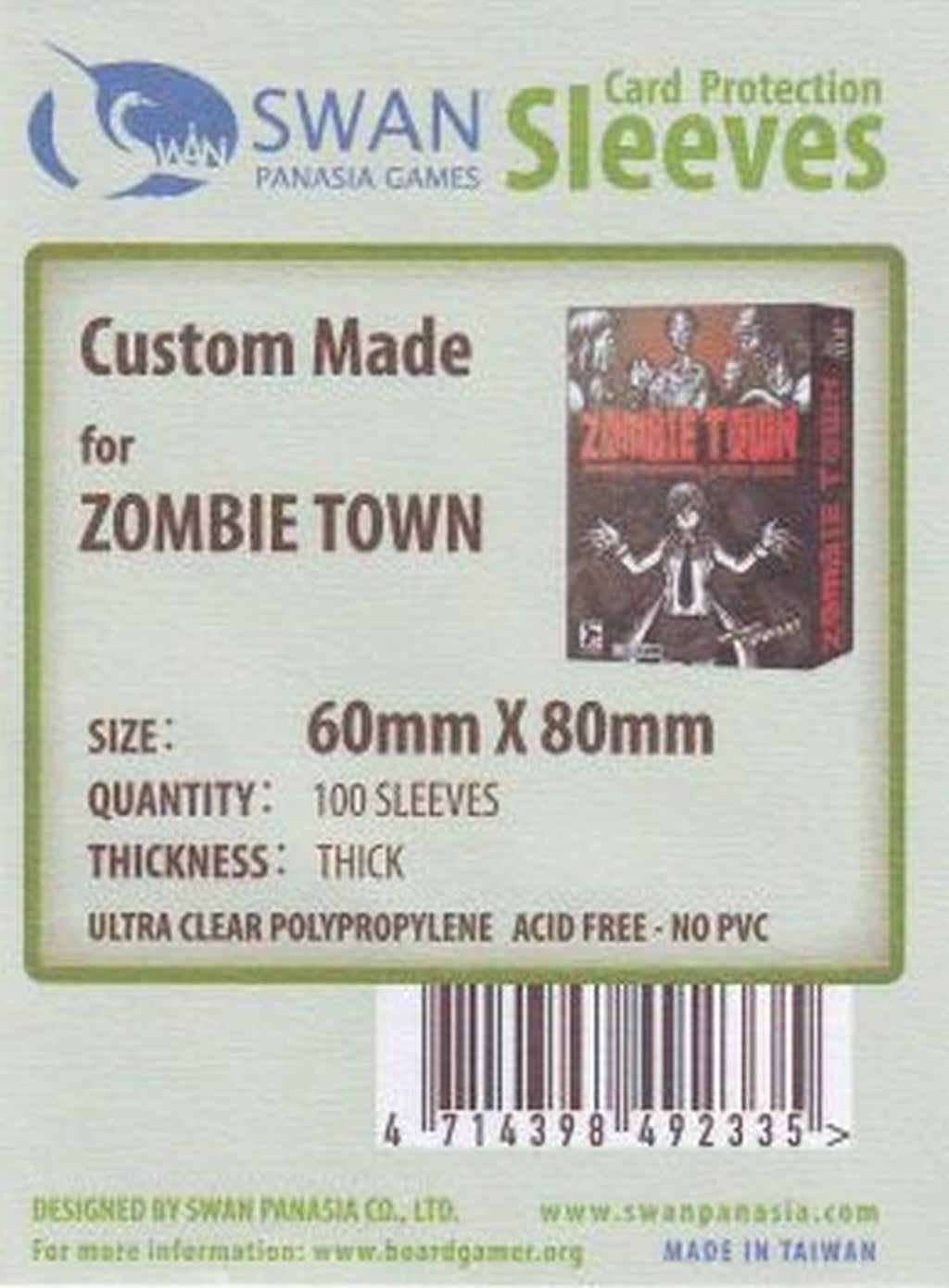 Swan Premium Thick Card Sleeves: 60x80 mm 100 per pack