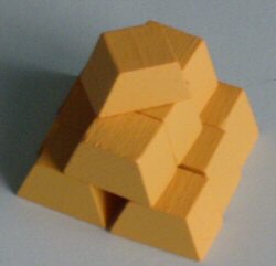 Wooden gold bar token