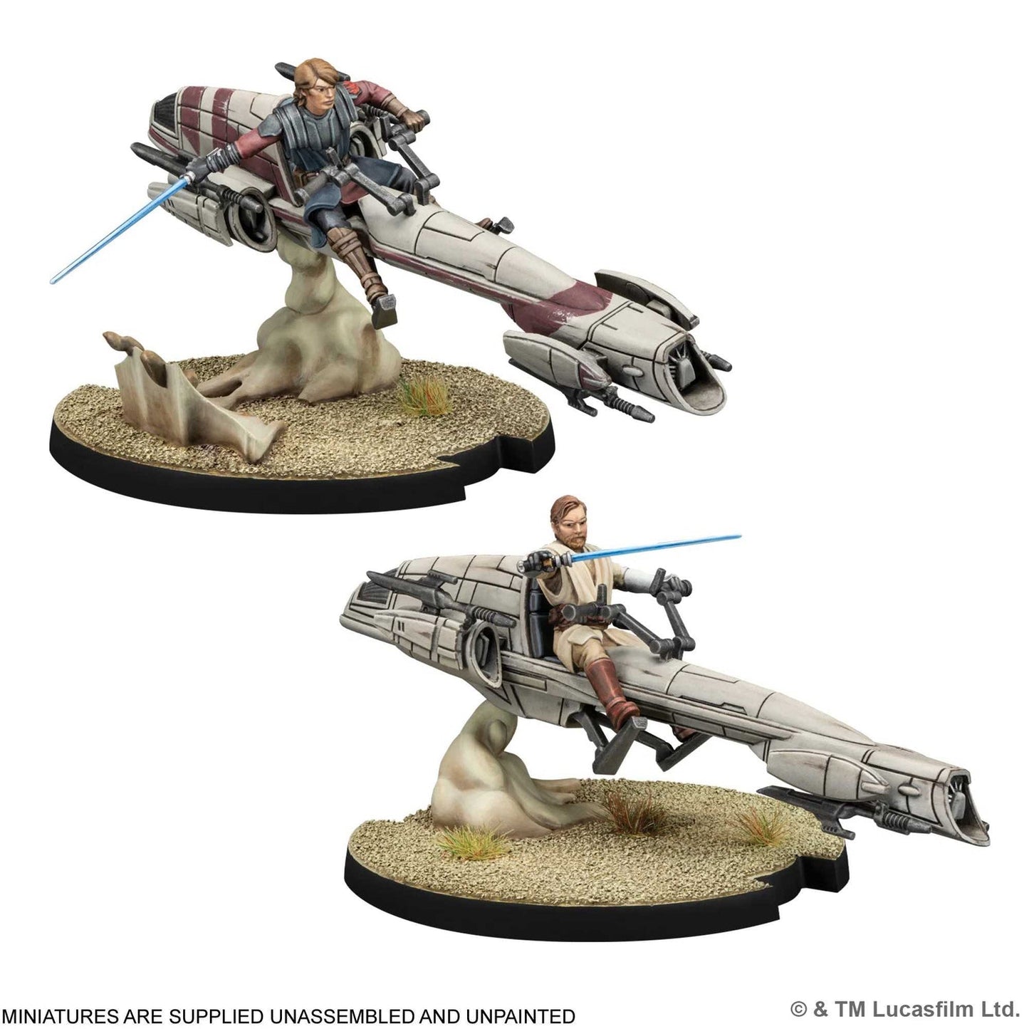 Star Wars Legion Jedi General on BARC Speeder