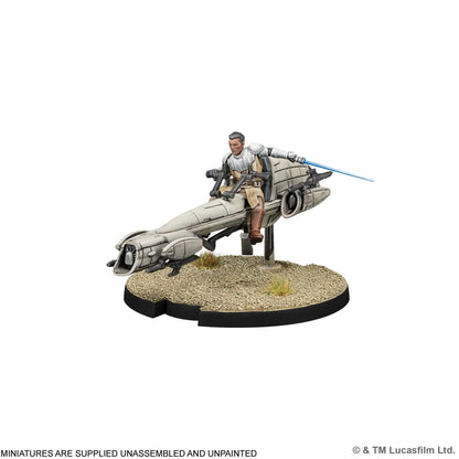 Star Wars Legion Jedi General on BARC Speeder