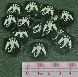 Bag of 15x Dragon Acrylic power tokens House Targaryen for A Game of Thrones LCG 2nd Edition