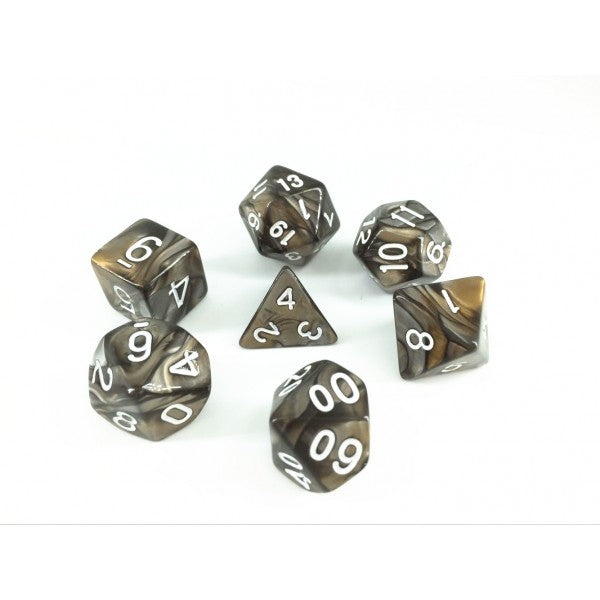 Gold and Silver Blend Roleplaying Dice Set ideal for DND