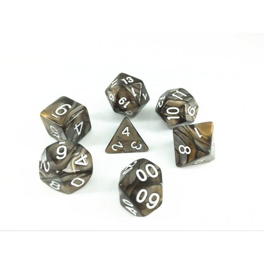 Gold and Silver Blend Roleplaying Dice Set ideal for DND