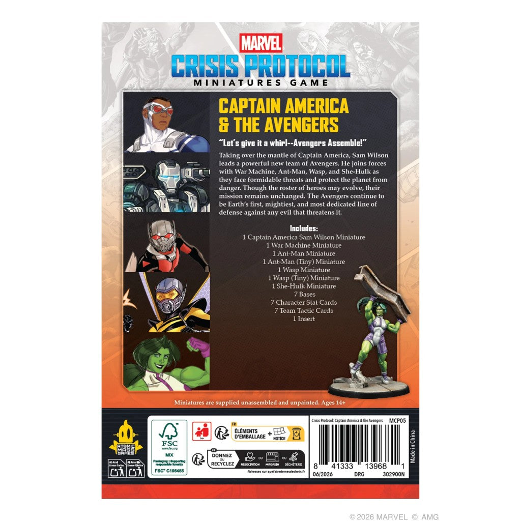 Marvel Crisis Protocol Captain America & The Avengers Character Pack
