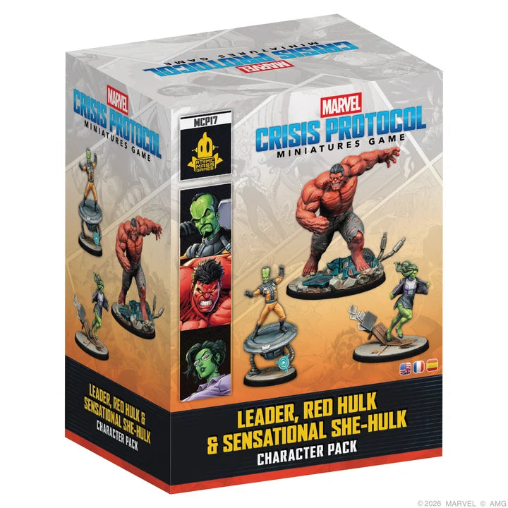 Marvel Crisis Protocol Leader, Red Hulk, & Sensational She-Hulk Character Pack