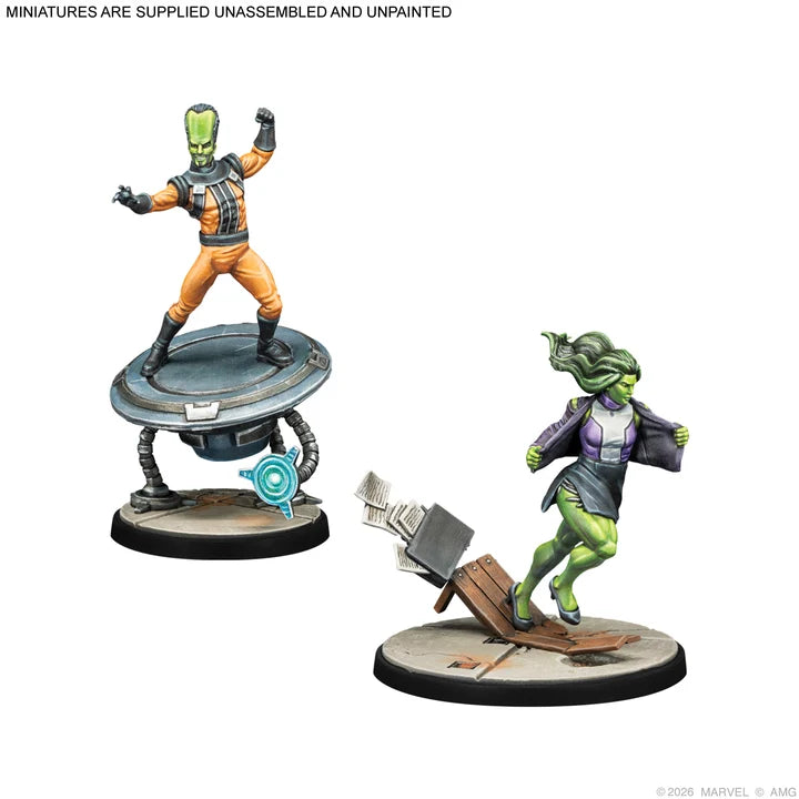 Marvel Crisis Protocol Leader, Red Hulk, & Sensational She-Hulk Character Pack