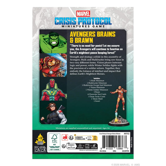Marvel Crisis Protocol Avengers Brains & Brawn Character Pack
