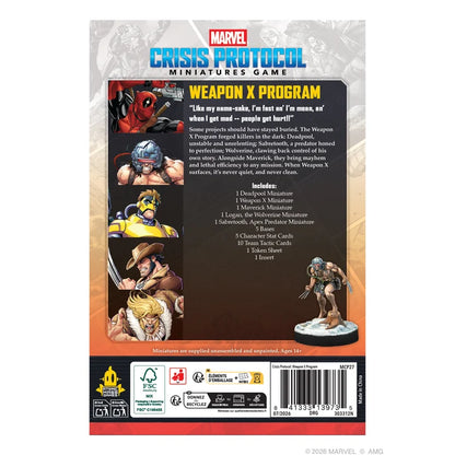 Marvel Crisis Protocol Weapon X Affiliation Pack