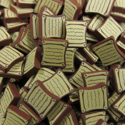 Wooden paper scroll token