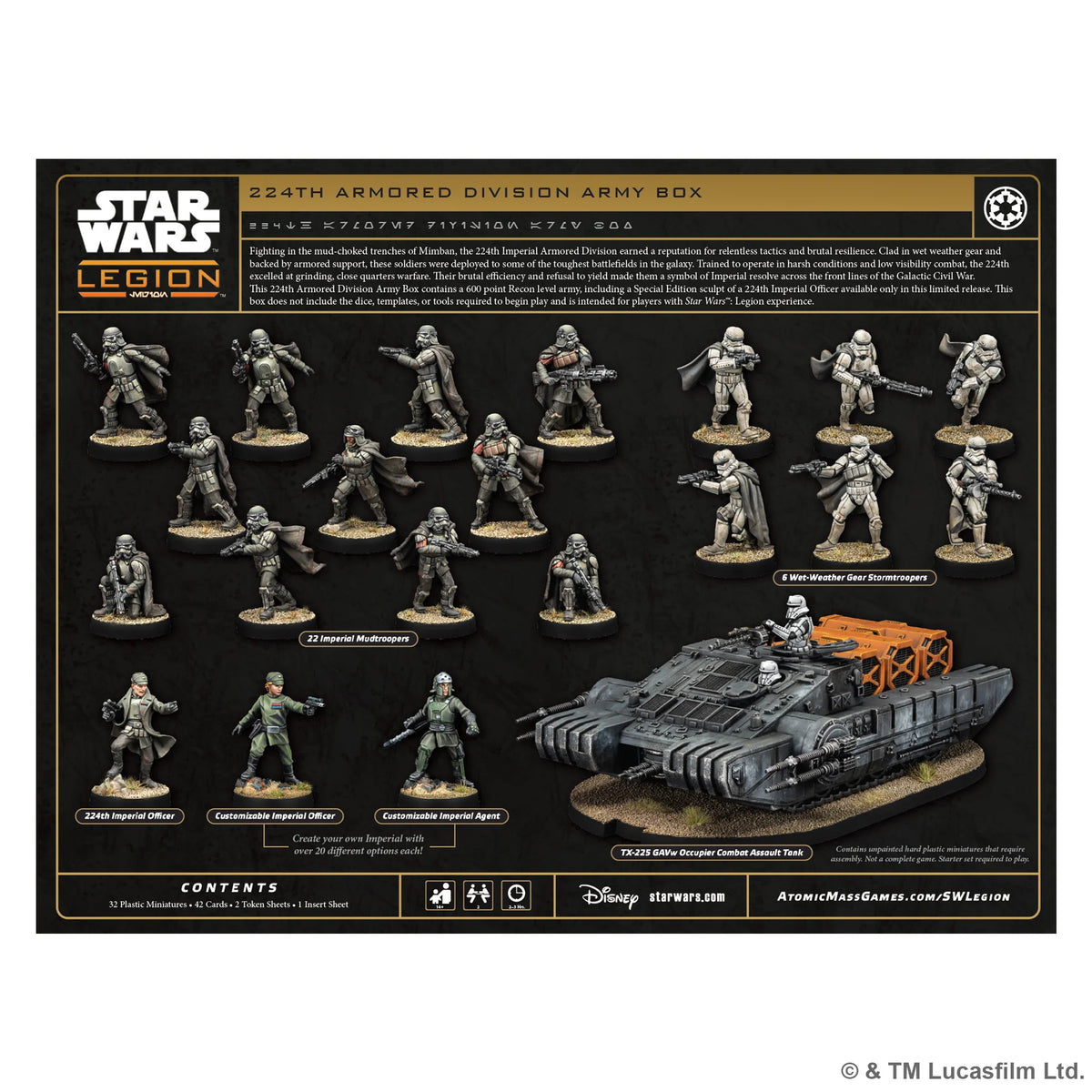 Star Wars: Legion 224th Armored Division Army Box