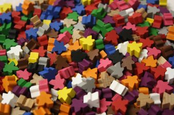 Shiny gold mini meeple