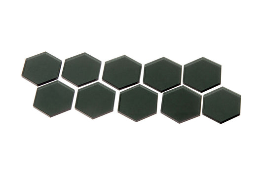 Transparent Grey 34mm Hex Tiles for Terraforming Mars
