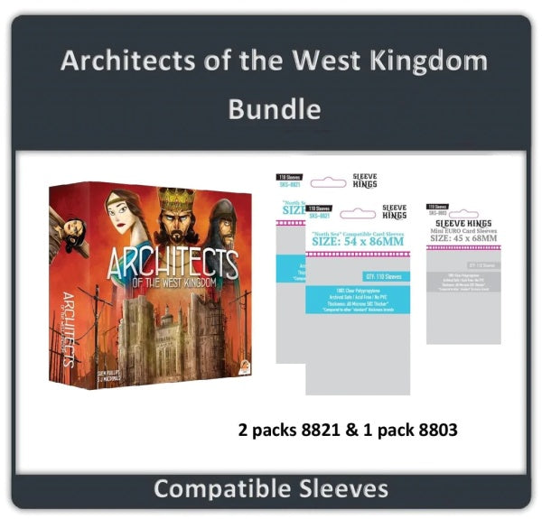 "Architects of the West Kingdom" Compatible Sleeve Kings Bundle (8821 X 2 + 8803 X 1)