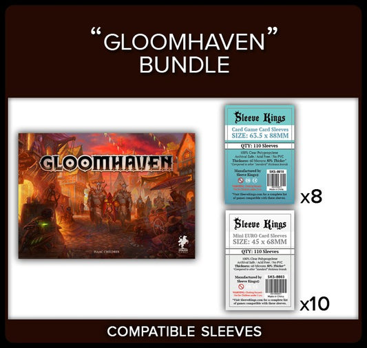 "Gloomhaven" Compatible Sleeve King Bundle (8803 X 10 + 8810 X 8)