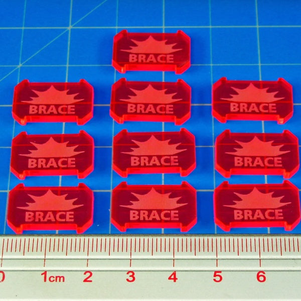 LITKO Fluorescent Pink Brace Defense Tokens Compatible with Star Wars Armada (10)