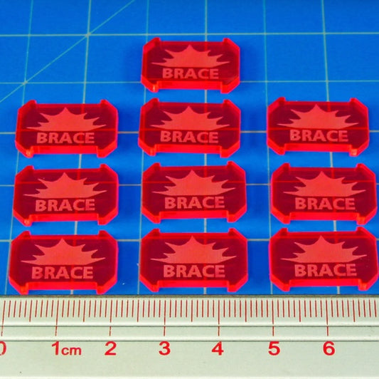 LITKO Fluorescent Pink Brace Defense Tokens Compatible with Star Wars Armada (10)