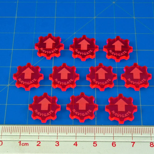 LITKO Fluorescent Pink Navigate Command Tokens Compatible with Star Wars Armada (10)