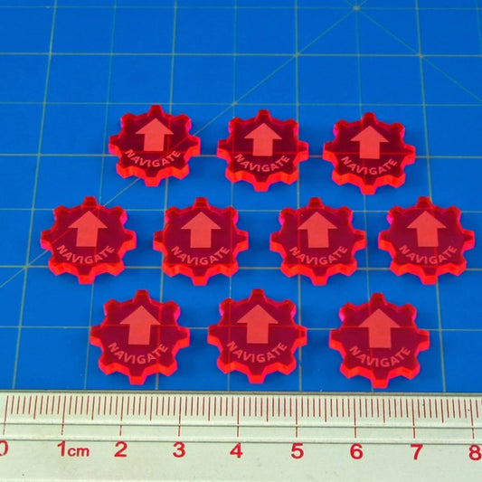 LITKO Fluorescent Pink Navigate Command Tokens Compatible with Star Wars Armada (10)