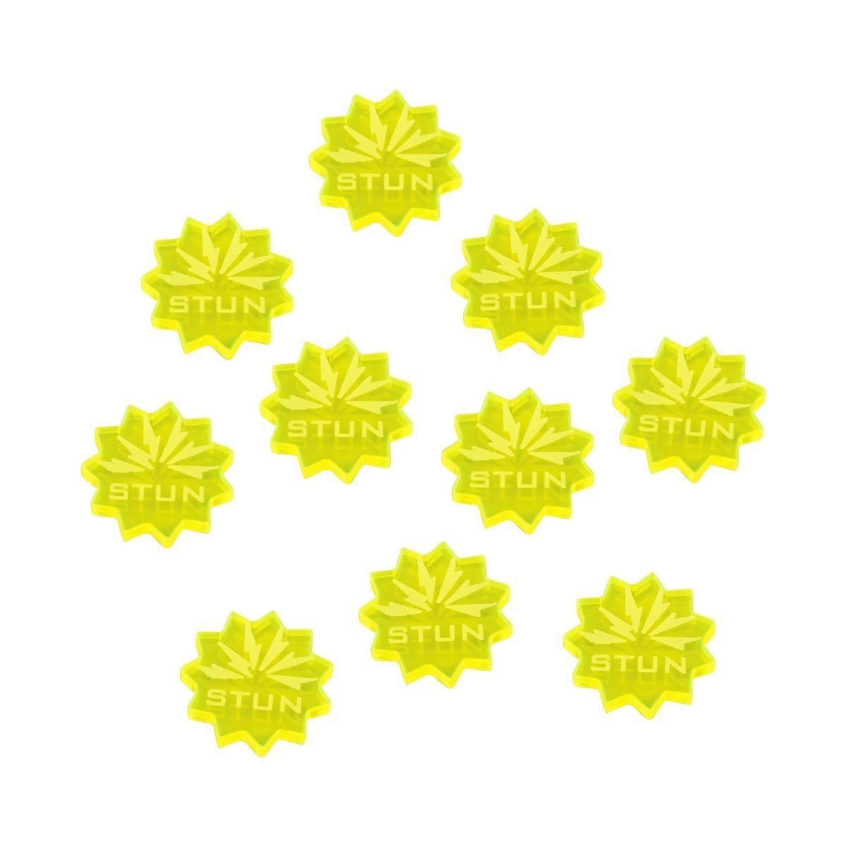LITKO Stun Tokens Compatible with Forged Key Card Game, Fluorescent Yellow