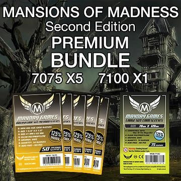 Premium Card Sleeve Bundle for Mansions of Madness 2nd Edition (MDG7075x5, MDG7100x1)