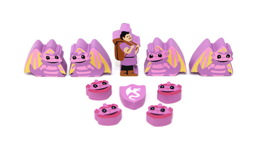 Pink Wyrmspan Dragons, Dragon Heads, Explorer & Shield Upgrade