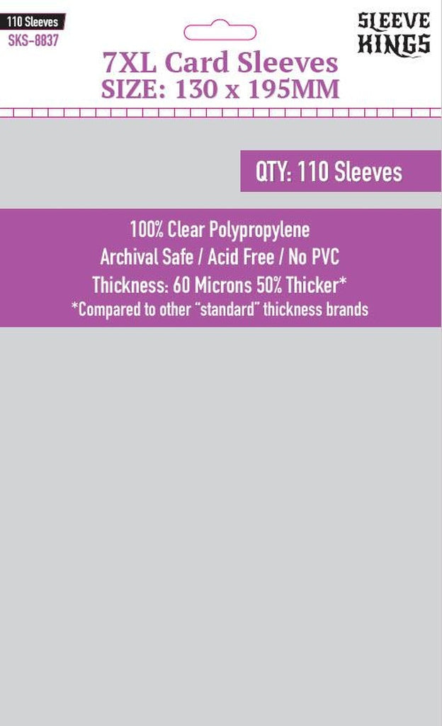 Sleeve Kings Standard "7XL" Sleeves (130 x 195) - 110 Pack, SKS-8837