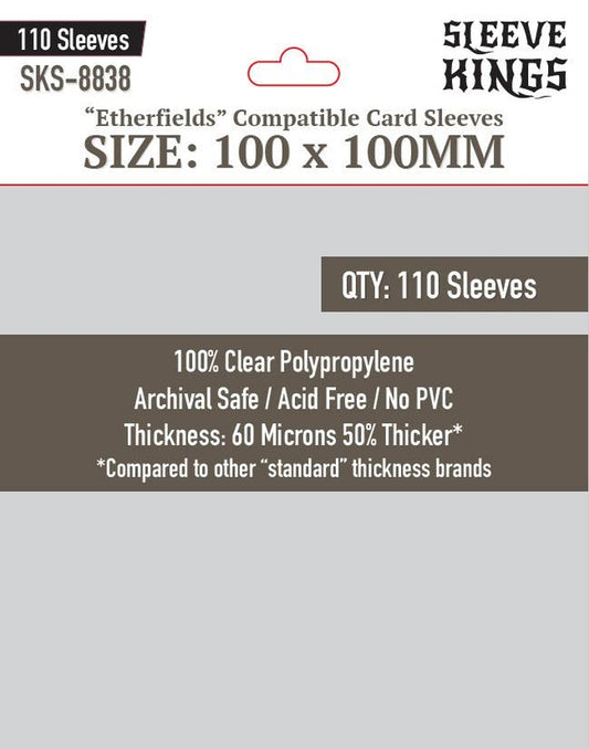 Sleeve Kings Standard "Etherfields Compatible" Sleeves (100 X 100 MM) - 110 Pack, SKS-8838