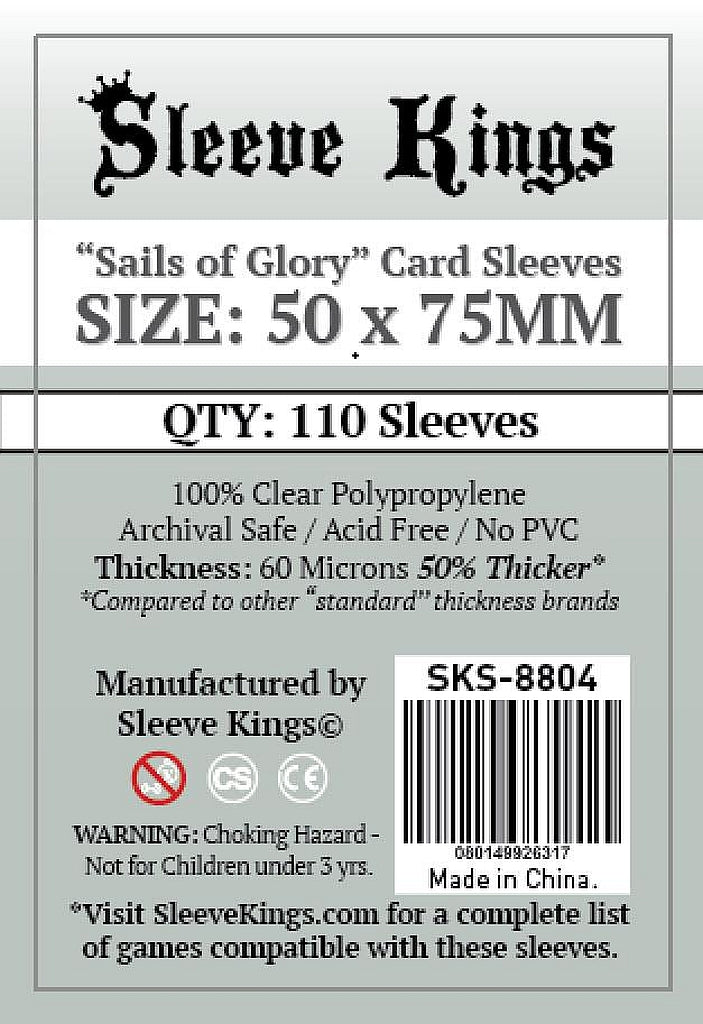 Sleeve Kings Standard "Sails of Glory* Card Sleeves (50x75mm) - 110 Pack, -SKS-8804