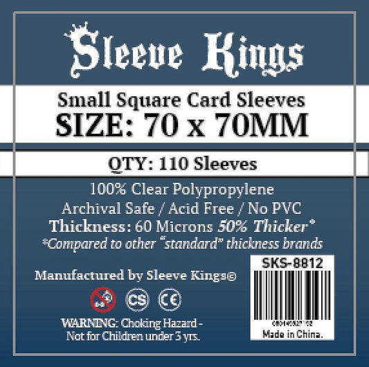 Sleeve Kings Standard Small Square Card Sleeves (70x70mm) - 110 Pack, -SKS-8812