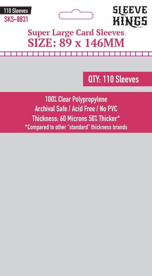 Sleeve Kings Standard "Super Large" Sleeves (89x146mm) - 110 Pack, SKS-8831