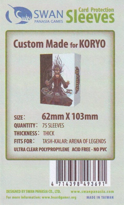swan panasia card sleeves 62x90mm -160 pack, Thin (SWN-030) SwanPanasia Sleeves 63.5 x 88mm) Premium Swan Sleeves BGExtras