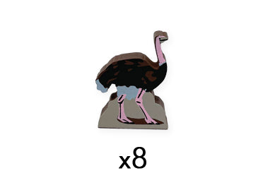 Wingspan African Common Ostrich 8 meeple set