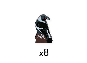 Wingspan Global Australian Magpie 8 meeple set