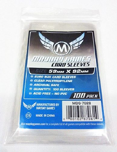 100 Mayday Games Standard Euro Card Sleeves MDG7028