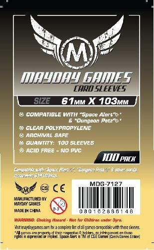 100 Mayday Games Standard Magnum Space Alert & Dungeon Petz Sized Card Sleeves MDG7127