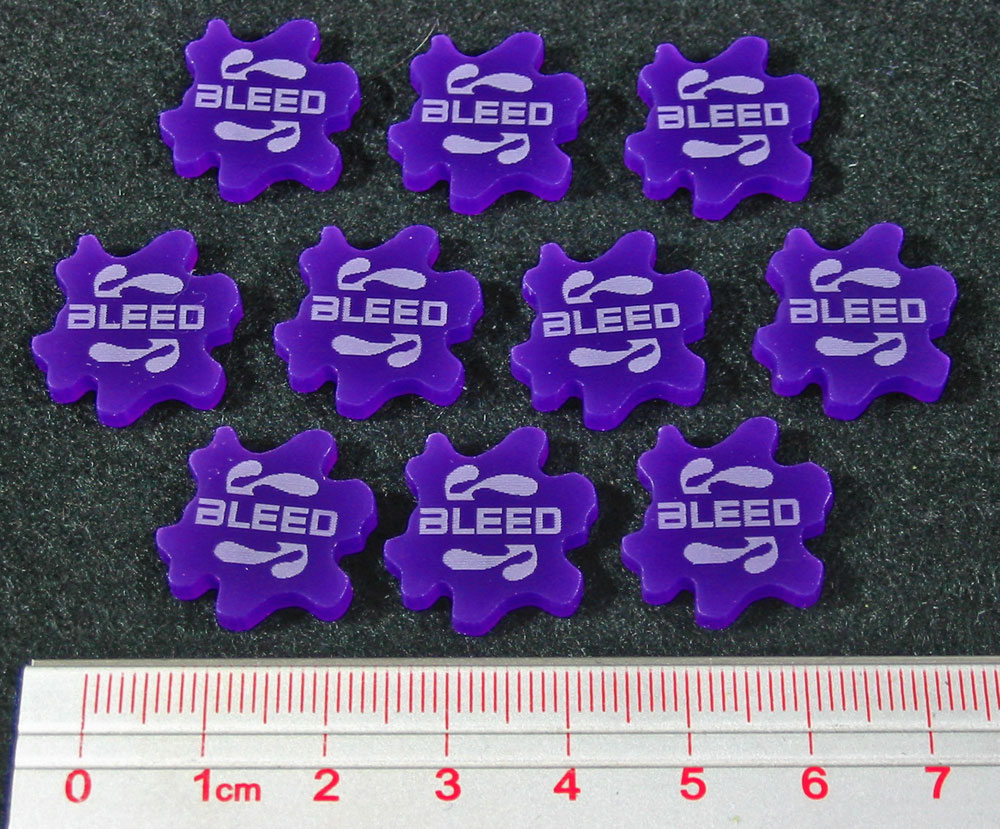 10x Bleed Plastic tokens for Imperial Assault