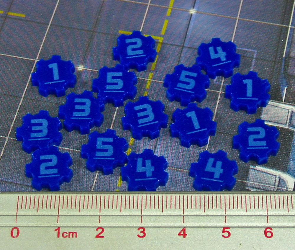 15x Blue Identification Tokens #1-5 for Star Wars Imperial Assault