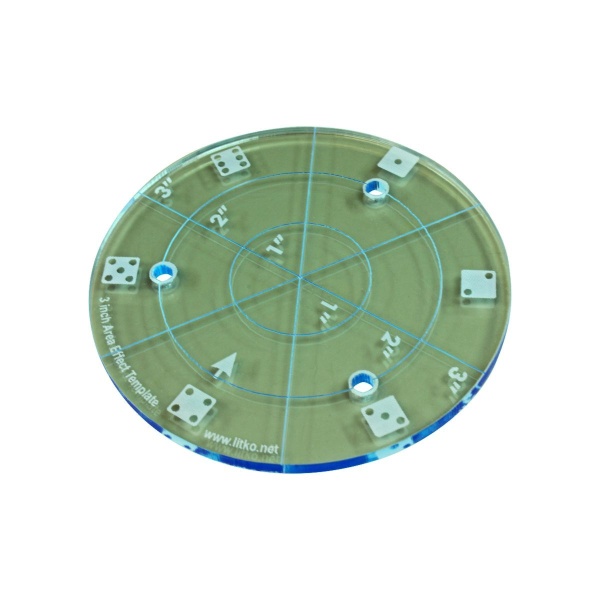 3-inch Diameter Area Template for Star Wars: Legion, Transparent Light Blue