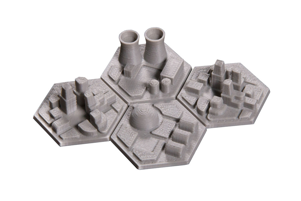 3D Space Colony Hex Tiles for Terraforming Mars