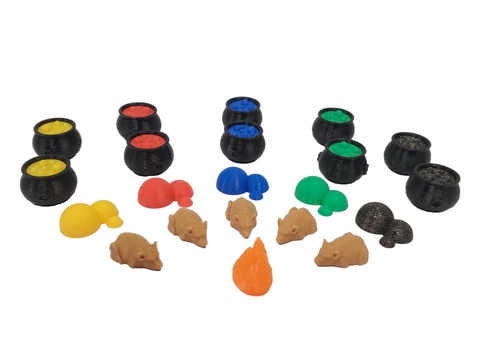 3D Deluxe Tokens compatible with Quacks of Quedlinburg (set of 21)