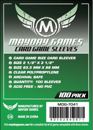 100 Mayday Games Standard Sleeves for Return to the Night of the Zealot (1x7041)